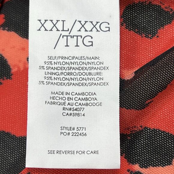 CAbi #5571 Vivian Siren Red Leopard Animal Print Long Sleeve Wrap Midi Dress XXL - Picture 10 of 12